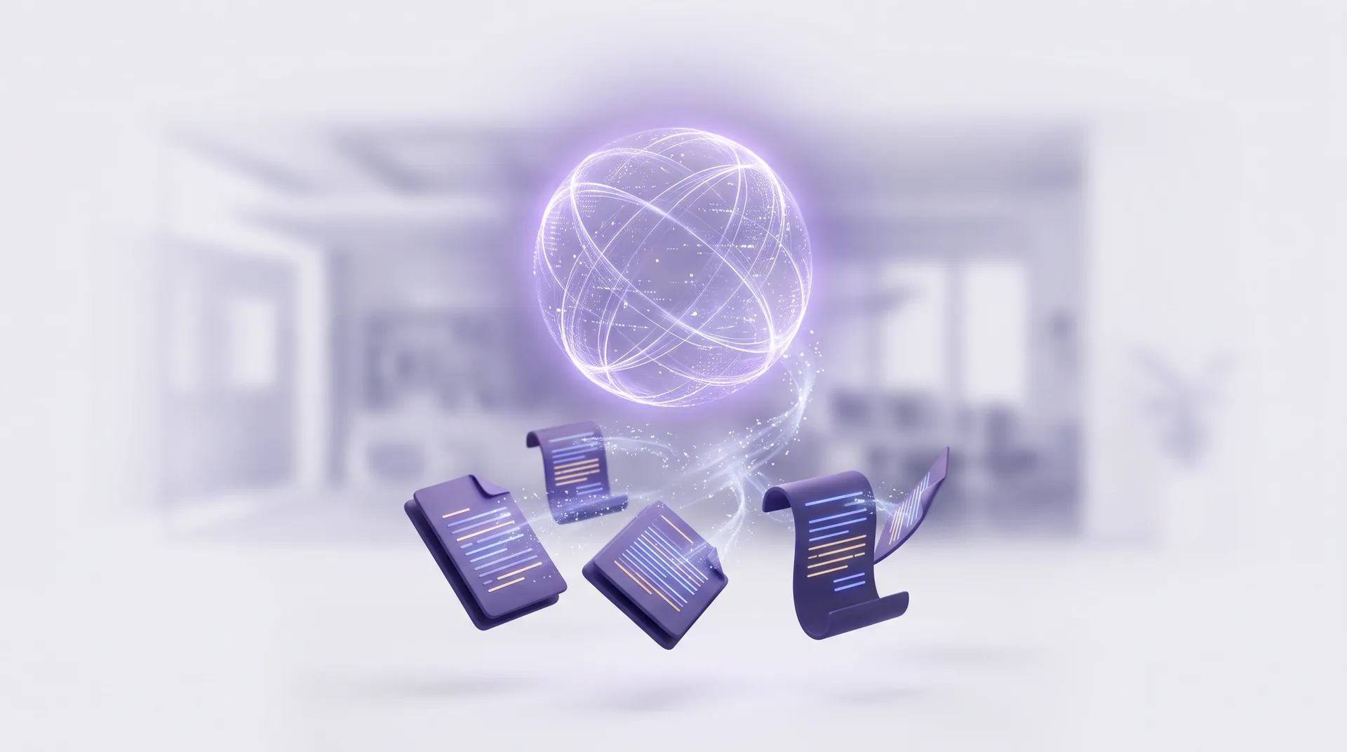 Documents feeding a knowledge base that the assistant answers from